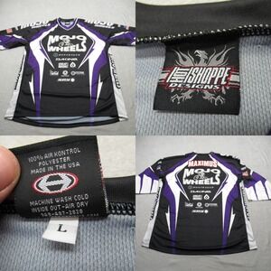 Mojo‎ Wheels Cycling Shirt Mens Large Hot Shoppe Black Short Sleeve Made In USA